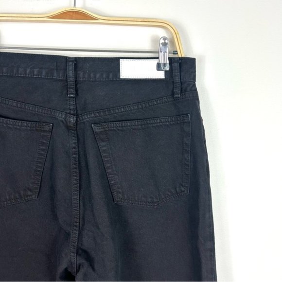 RE/DONE High Rise Stove Pipe In Jet Black Jeans Size 31 - Picture 6 of 8